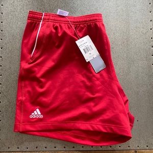 Adidas red athletic shorts